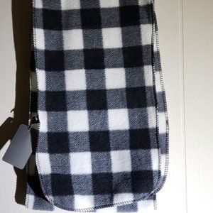 Black Buffalo Plaid Fleece Scarf